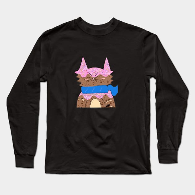 Cats With Scarves #2 - Sprinkles Long Sleeve T-Shirt by Cynrad